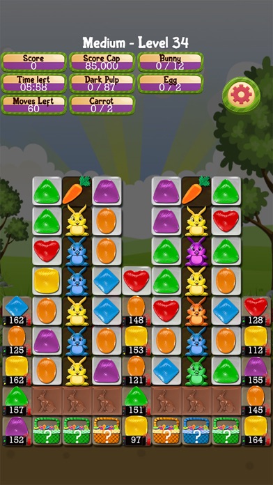 Bunny Drops 2 - Match 3 puzzle Screenshot