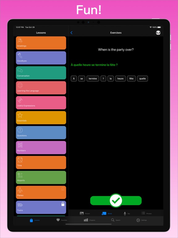Learn French + iPad screenshot 5 - Education app