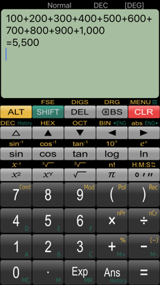 Panecal Plus Sci. Calculator screenshot 1