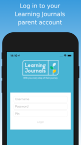 Learning Journals ParentZone screenshot