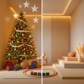 AI Christmas Room Decorations
