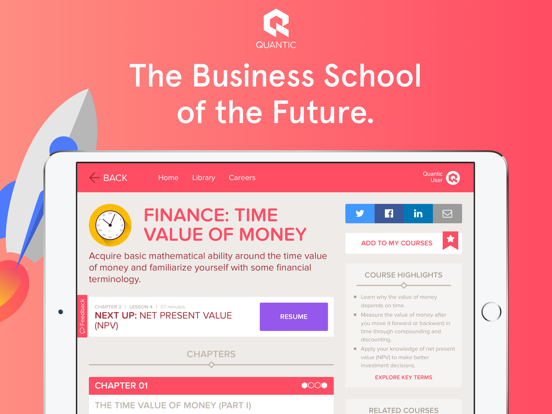 Quantic School of Business iPad screenshot 5 - Education app