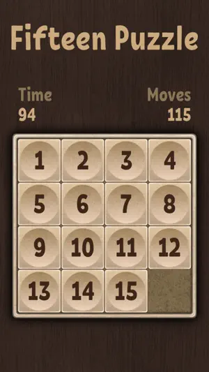 Classic Fifteen puzzle screenshot 1