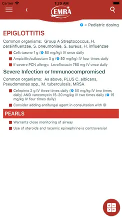 EMRA Antibiotic Guide iPhone image 2