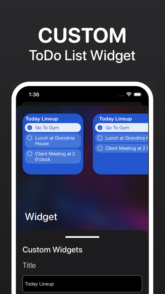 #6. To Do List Widget - Simple (iOS) Av: Amit Verma