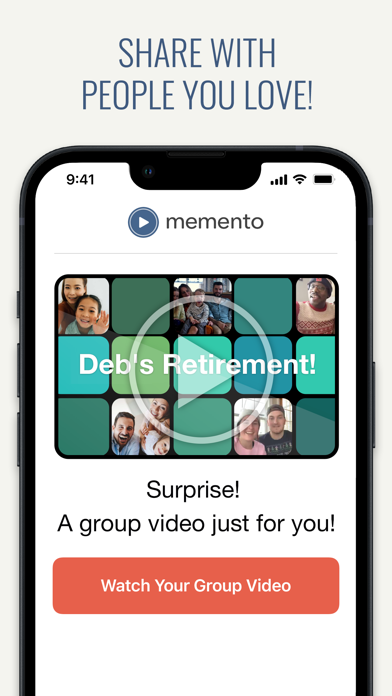 Memento: Group Videos & Albums Screenshot