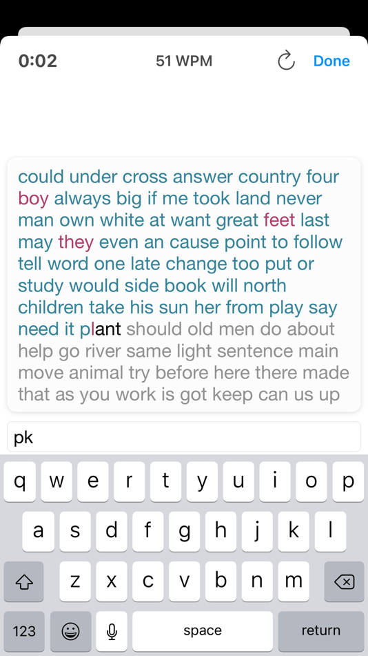 #2. Speed Typer: WPM Typing Tests (iOS) 由: justncode LLC