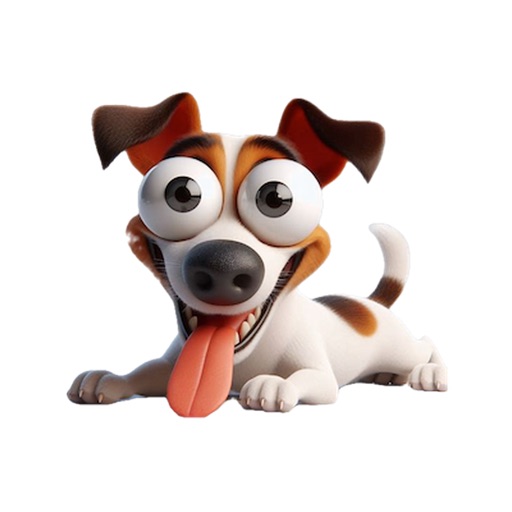 Goofy Jack Russell Stickers