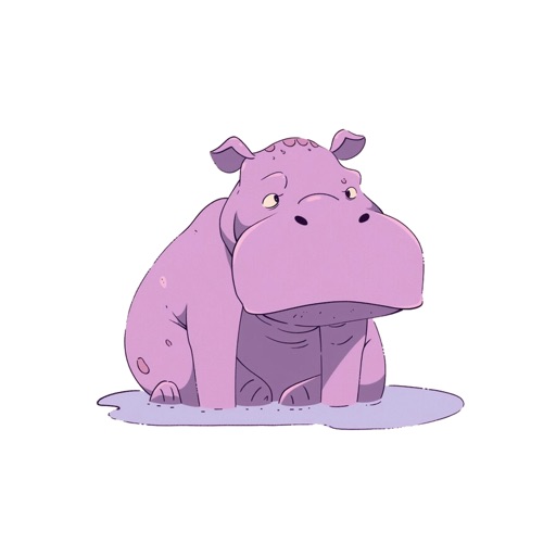 Sad Hippo Stickers