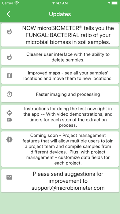 microBIOMETER® Reader Screenshot