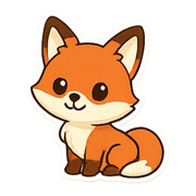 Cutie Fox Sticker