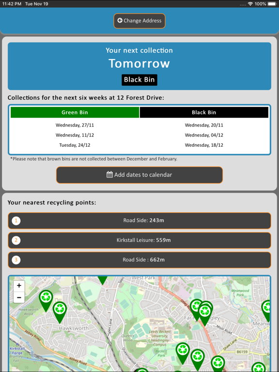 Leeds Bins iPad screenshot 2 - Reference app