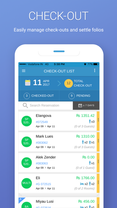 Hotelogix Mobile Hotel Screenshot