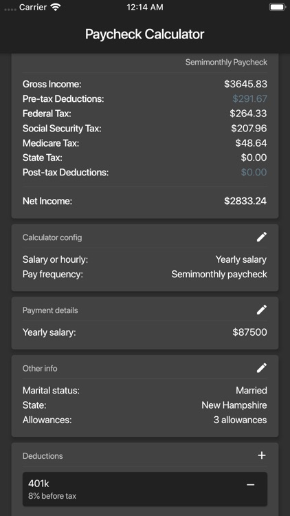 Paycheck Calculator (US) screenshot-5