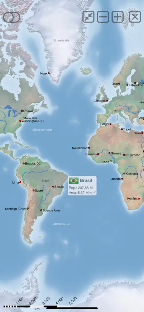 Atlas mundial e mapa MxGeo