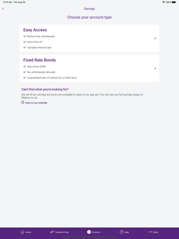 Skipton Building Society iPad screenshot 4 - Finance app