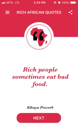 Rich African Quotes screenshot 1