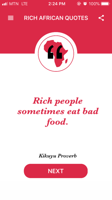 Screenshot #1 pour Rich African Quotes