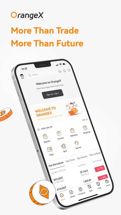 OrangeX.com: ビットコイン/仮想通貨購入＆取引のスクリーンショット
