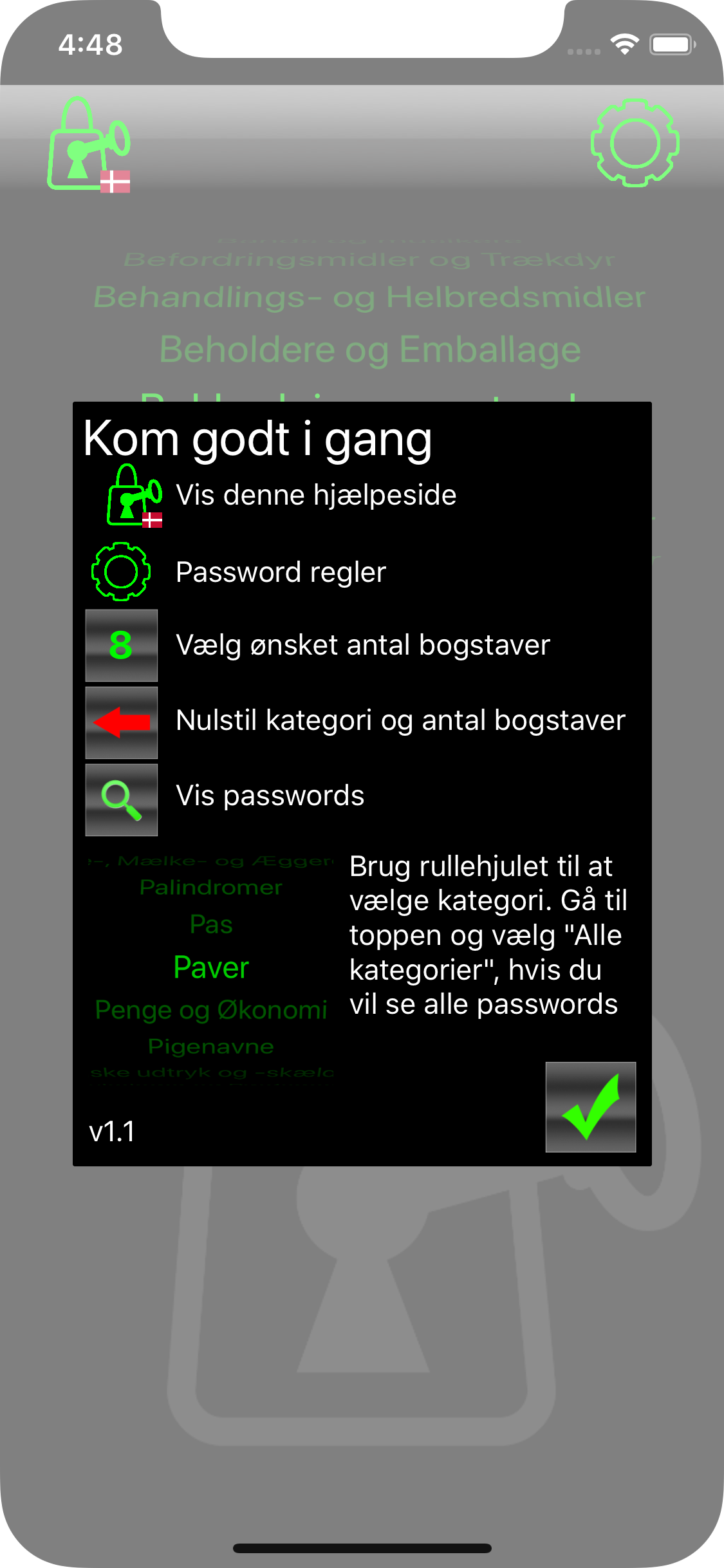 PassGen password generator DK screenshot 4