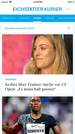 Screenshot von DK News - DONAUKURIER Mobil auf dem iPhone 5