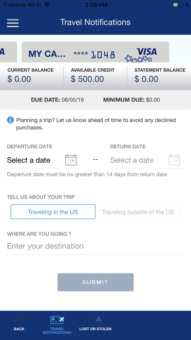 Five Star FCU Card Mgr. Screenshot