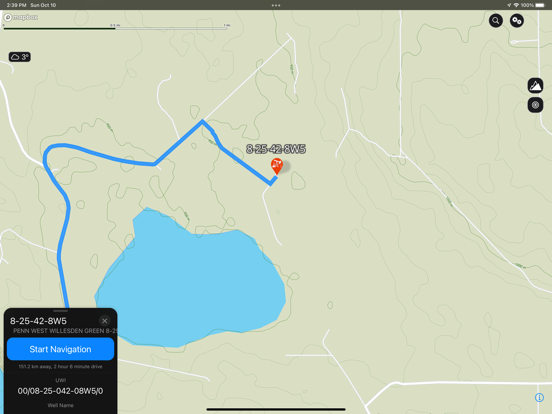 OilTrails iPad screenshot 4 - Navigation app