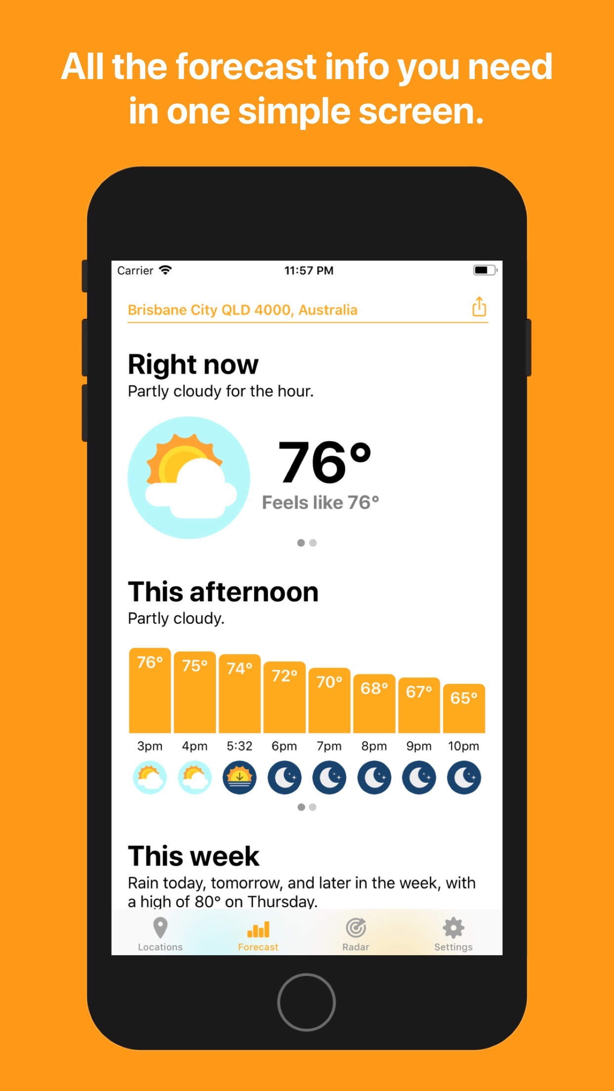 Hello Weather screenshot 1