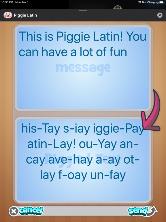 Screenshot #6 pour Piggie Latin