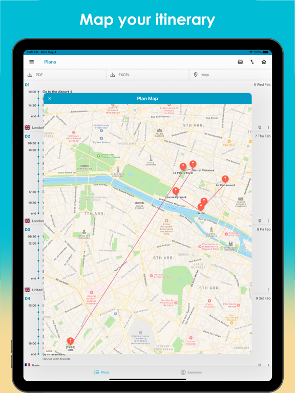 SaveTrip iPad screenshot 6 - Travel app