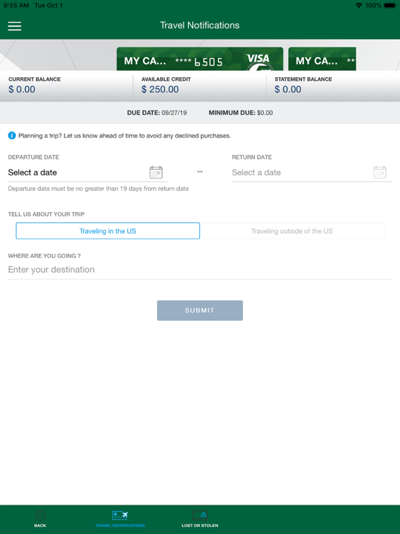 DECU CARD MANAGER iPad screenshot 7 - Finance app