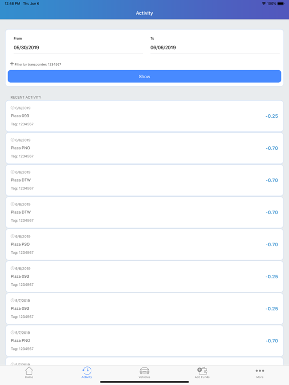 Screenshot #5 pour EZ Tolls VA