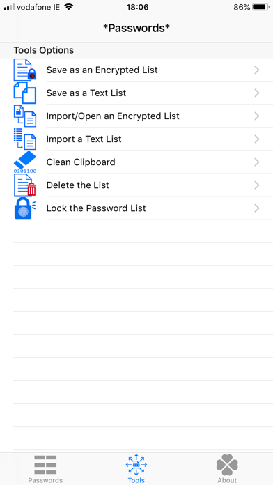 *Passwords* Copy to Paste iPhone screenshot 4 - Productivity app