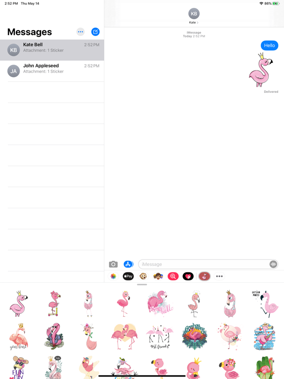 Screenshot #4 pour Flamingo Pinky Stickers