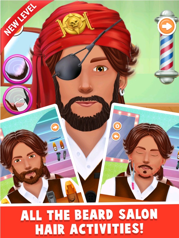 Crazy Beard Shaving Salon iPad screenshot