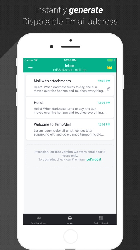 #2. Temp Mail - Temporary Email (iOS) Podle: Privatix LTD