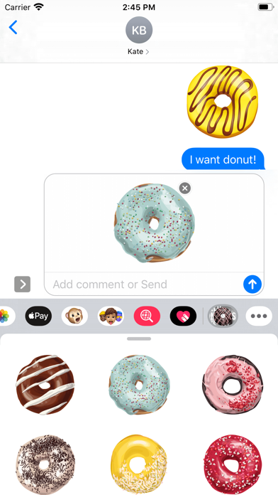 Screenshot #1 pour Donuts Tasty Stickers