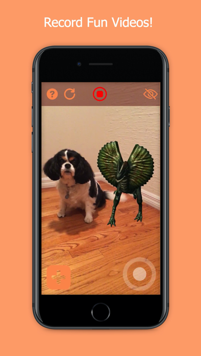dinosAR: Dinosaur AR Camera iPhone screenshot 1 - Education app