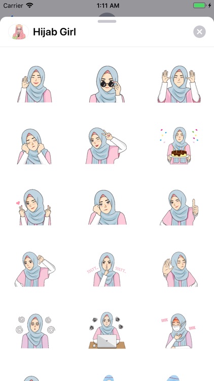 Hijab Girl Cute Stickers