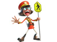 Wacky Crossing Guard Stickers