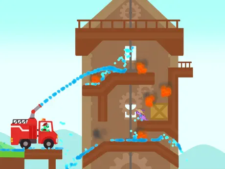 Dinosaur Fire Truck Games kids
