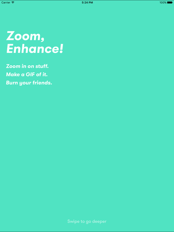 Zoom, Enhance! iPad screenshot 1 - Utilities app