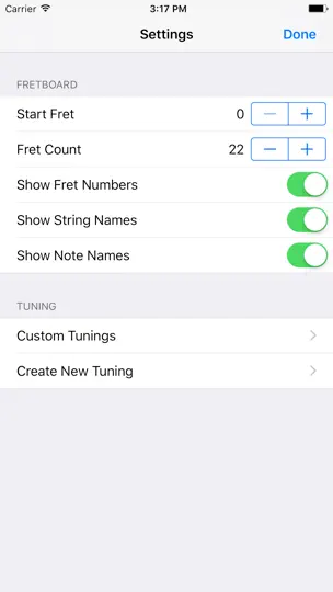 Captura de pantalla de FretBud - Chord & Scales AUv3 en iPhone 3