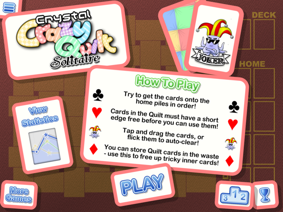 Crystal Crazy Quilt Solitaire