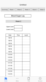 Blood Sugar Log screenshot