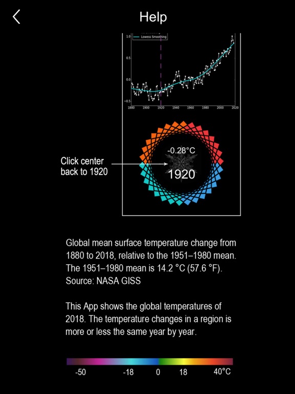 3D Global Temperature Map iPad screenshot