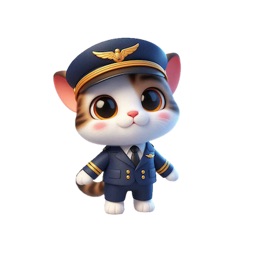 Airline Pilot Kitten Stickers
