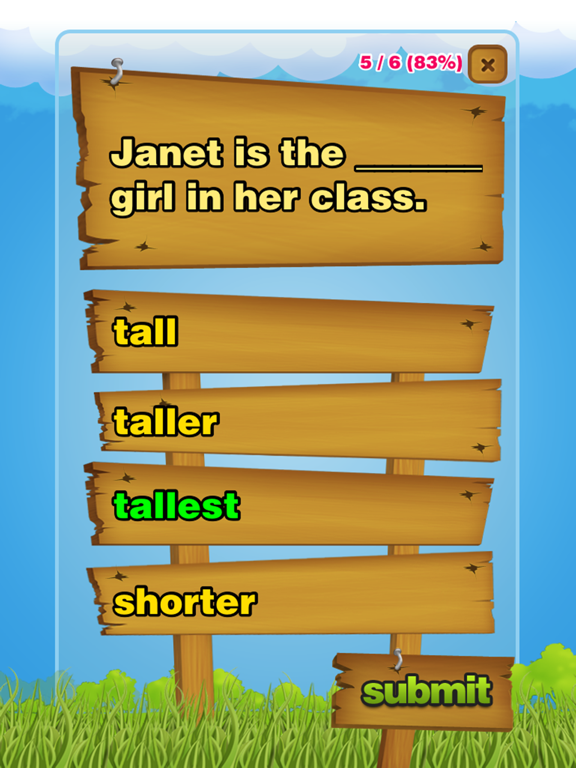 Grammar Quiz - Elementary K-5 iPad screenshot