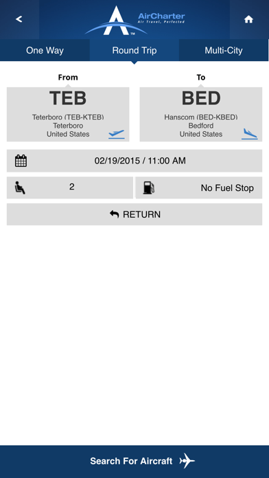 AirCharter Smarter Private Jet Screenshot