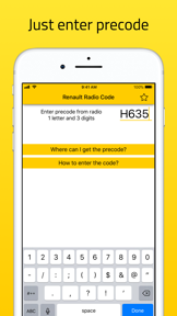 Radio Code for Renault Stereo screenshot
